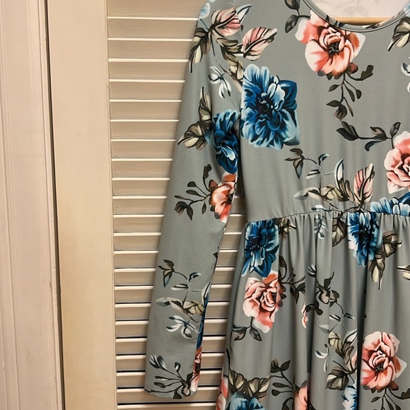 Girls Floral Dress, Long Sleeve, Size 2XL, NWOT - Picture 5 of 12